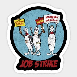 Bowling Job Strike Comics Sticker